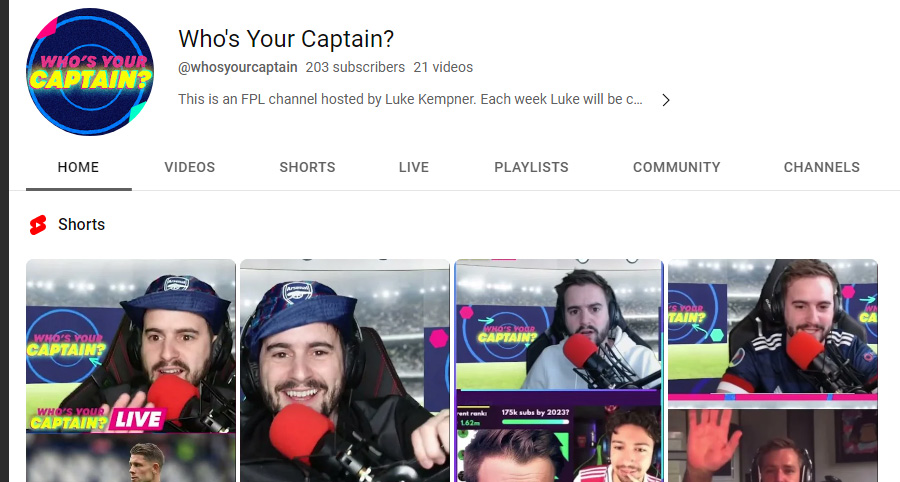 Screenshot from youtube channel Who's Your Captain.