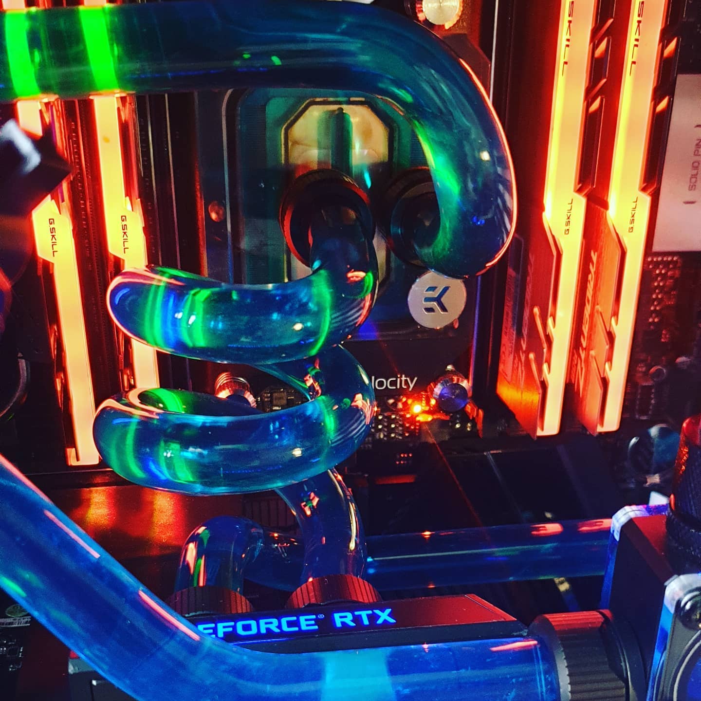 Custom water-cooled PC with a loop-da-loop!  ;-)